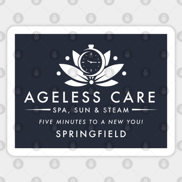 Ageless Care Spa - WHITE Sticker by PopCultureShirts